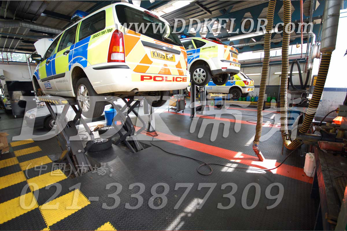 汽修車間耐油防滑防砸耐壓工位地板