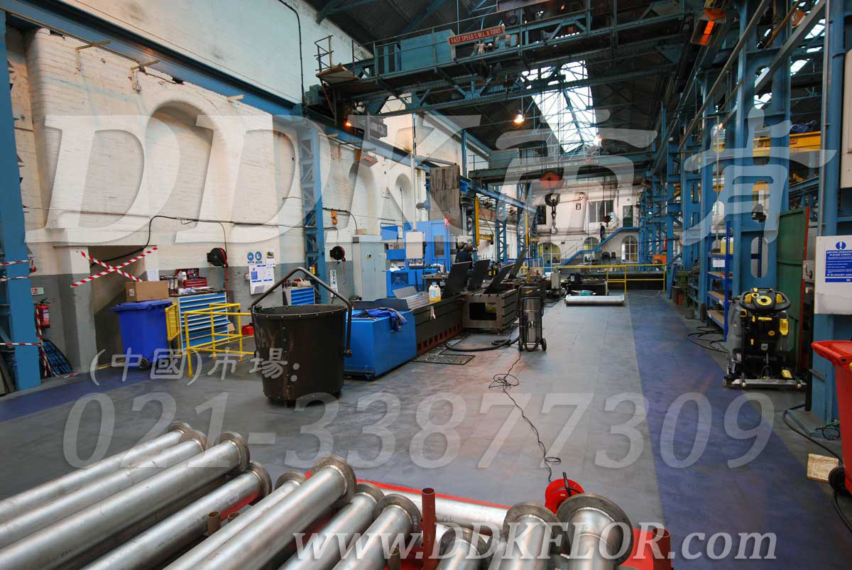 灰色+藍色_工業(yè)廠房車間地面地板保護鋪裝材料